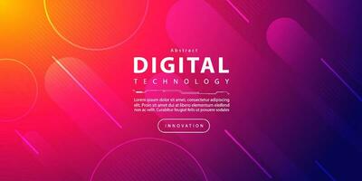 abstrato digital tecnologia futurista o circuito roxa laranja fundo, cyber Ciência tecnologia, inovação comunicação futuro, ai grande dados, Internet rede conexão nuvem oi-tech ilustração vetor