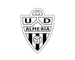 Almeria clube logotipo símbolo Preto la liga Espanha futebol abstrato Projeto vetor ilustração