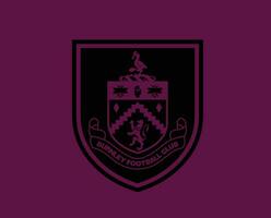 burnley fc clube logotipo símbolo Preto premier liga futebol abstrato Projeto vetor ilustração com marrom fundo