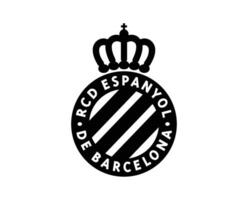 espanyol clube logotipo símbolo Preto la liga Espanha futebol abstrato Projeto vetor ilustração