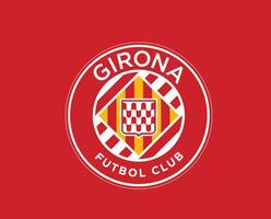 girona clube logotipo símbolo la liga Espanha futebol abstrato Projeto vetor ilustração com vermelho fundo