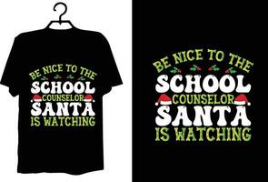 design de camiseta de natal vetor