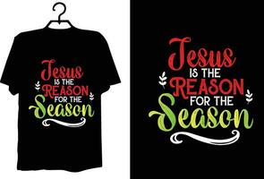 design de camiseta de natal vetor