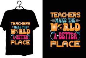 design de camiseta de professor vetor