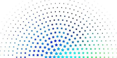 textura de vetor azul claro e verde com belas estrelas ilustração colorida com padrão de estrelas gradiente abstrato para embrulhar presentes