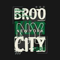 Brooklyn abstrato tipografia gráfico projeto, para t camisa impressões, vetor ilustração