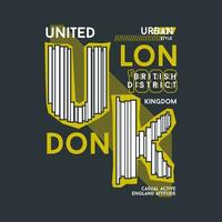 Londres Unidos reino urbano rua, gráfico projeto, tipografia vetor ilustração, moderno estilo, para impressão t camisa