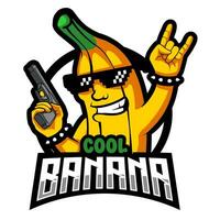 banana mascote logotipo Projeto vetor com moderno ilustração conceito