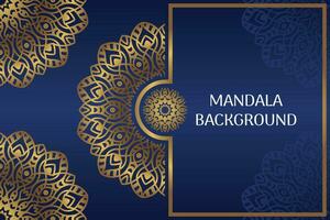 fundo de mandala de luxo com padrão árabe dourado estilo oriental islâmico. mandala decorativa do estilo ramadan. mandala para impressão, cartaz, capa, folheto, panfleto, banner vetor