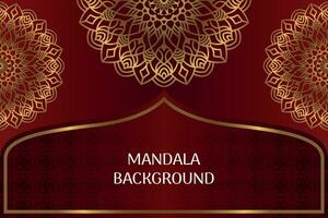 fundo de mandala de luxo com padrão árabe dourado estilo oriental islâmico. mandala decorativa do estilo ramadan. mandala para impressão, cartaz, capa, folheto, panfleto, banner vetor