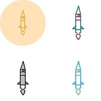 ícone de vetor de míssil