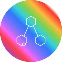 ícone de vetor de estrutura química