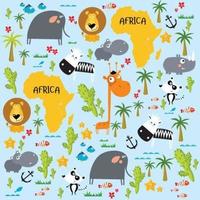 ilustração vetorial do mapa da áfrica vetor