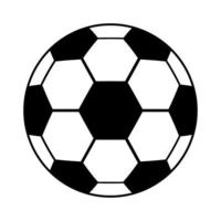desenho animado esporte bola de futebol em preto e branco vetor