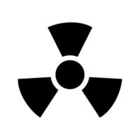 radioativo símbolo ícone. nuclear radiação Atenção placa. atômico energia logotipo. isolado em branco fundo. vetor