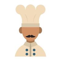 restaurante comida e culinária chef avatar perfil personagem ícone desenhos animados ilustração vetorial design gráfico vetor