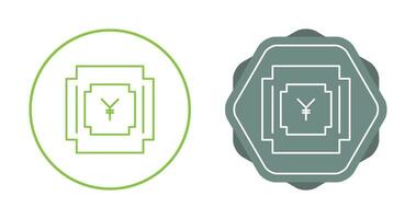 ícone do vetor do símbolo do iene