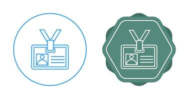 ícone de vetor de cartão de identificação