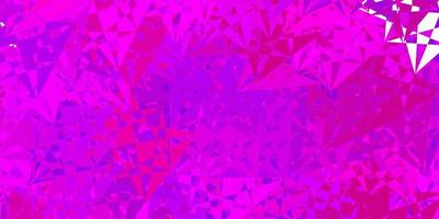 textura vector roxo claro com triângulos aleatórios