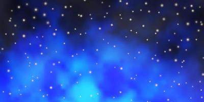 fundo vector azul escuro com estrelas coloridas