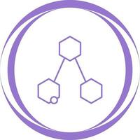 ícone de vetor de estrutura química