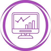 ícone de vetor de crescimento lcd