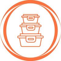 ícone de vetor de recipiente de comida de plástico