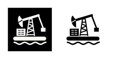 ícone de vetor de plataforma de petróleo