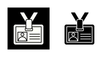 ícone de vetor de cartão de identificação