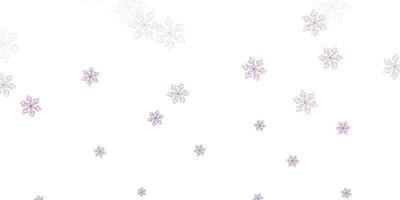 textura de doodle de vetor rosa claro com flores