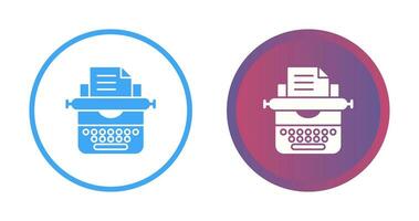 ícone de vetor de máquina de escrever