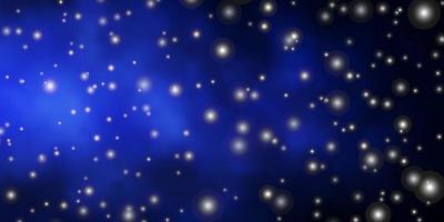 modelo de vetor azul escuro com estrelas de néon