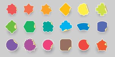 coleção de etiqueta de adesivo de cor colorida. vetor