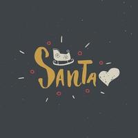 letras caligráficas de feliz Natal. design tipográfico de saudações. letras de caligrafia para saudação de feriado. mão desenhada letras ilustração vetorial de texto vetor