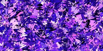 textura de vetor rosa roxo claro com triângulos aleatórios