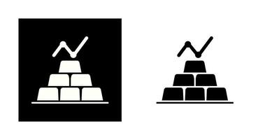 ícone de vetor de lingotes de ouro