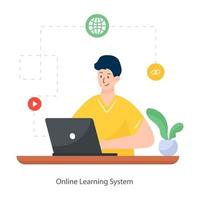 sistema de aprendizagem online vetor