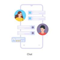 chat e comunicação online vetor