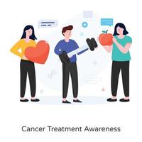 Conscientização do tratamento do câncer vetor