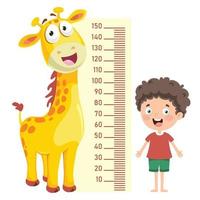 medida de altura para crianças pequenas vetor
