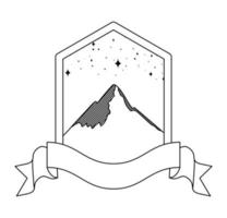 belo emblema da montanha vetor