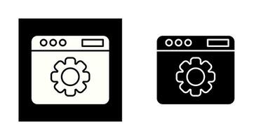 ícone de vetor de configurações da web