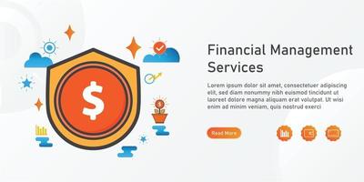 modelo de página de destino de segurança financeira. designs criativos de modelo de site. ilustração em vetor editável.