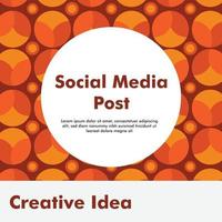 pós-design de mídia social criativa. modelo de design. fundo bonito. vetor
