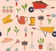 ícones de ferramentas de jardinagem vetor