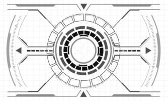 hud ficção científica interface tela monocromático Visão Projeto virtual realidade futurista tecnologia exibição vetor