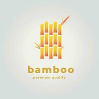 minimalista bambu logotipo ícone Projeto vetor ilustração do bambu restaurante