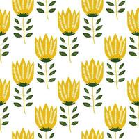desatado padronizar. simples plano moderno desenho. floral textura coleção para têxtil e moda Projeto. Primavera botânico imprimir. vetor