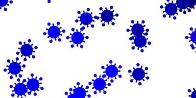 fundo vector azul claro com símbolos covid19
