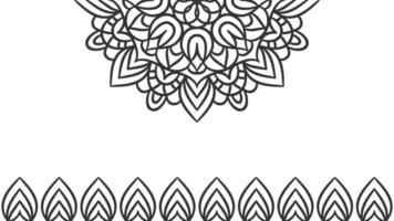 modelo de fundo de ornamento redondo mandala vetor